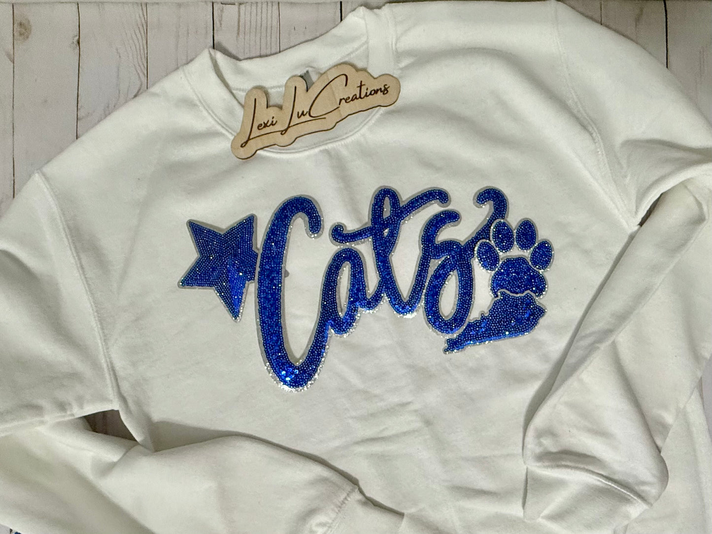 Cats STAR Sleeve Sequin Patch Shirt
