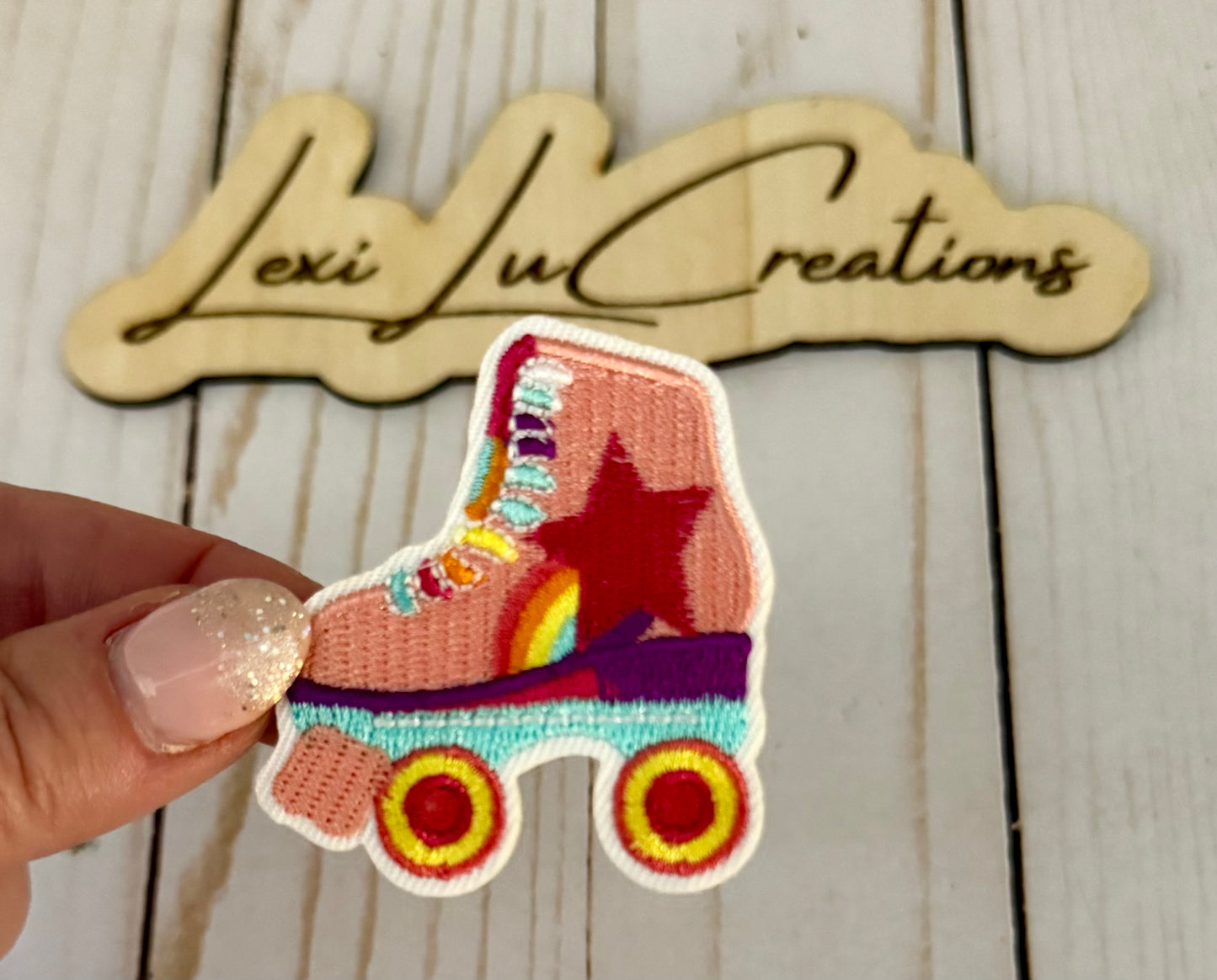 80's Roller Skate Hat Patch