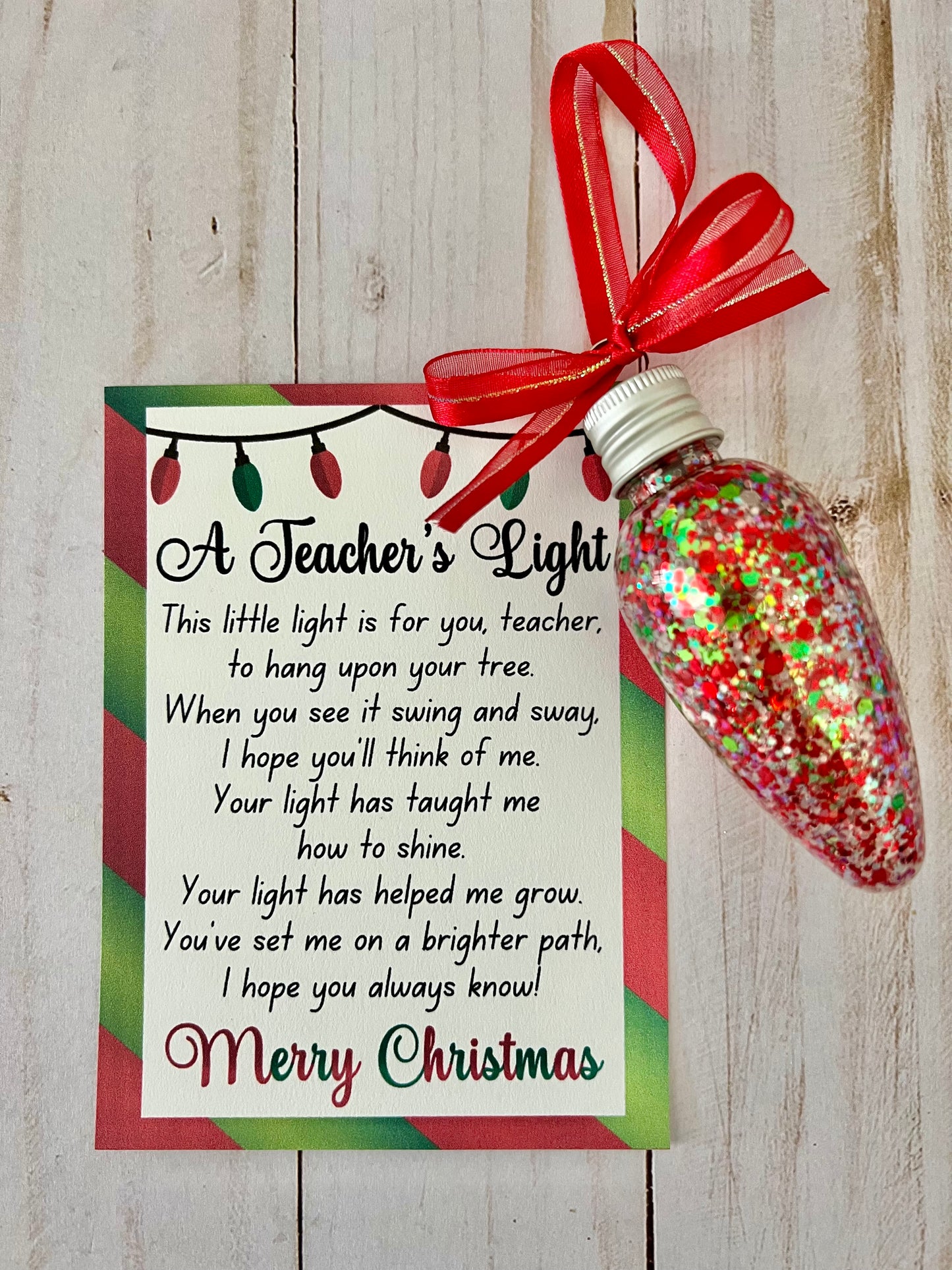 Personalized Christmas Light Ornament