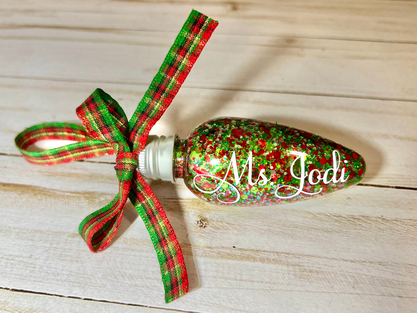 Personalized Christmas Light Ornament