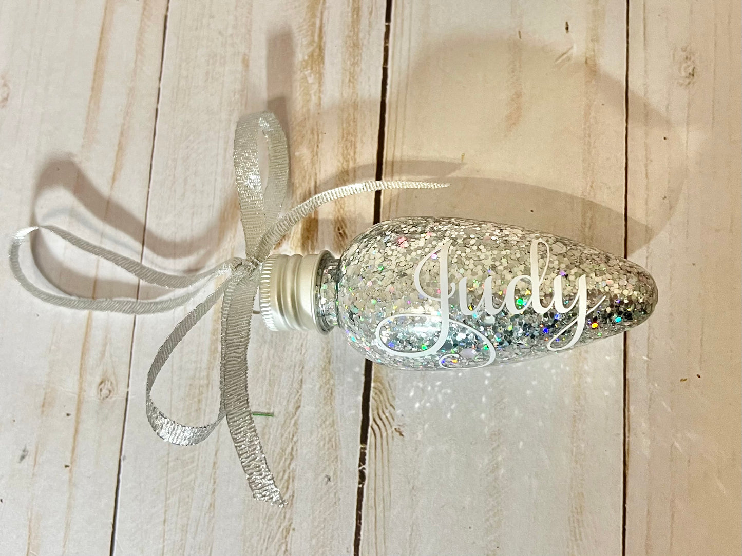 Personalized Christmas Light Ornament