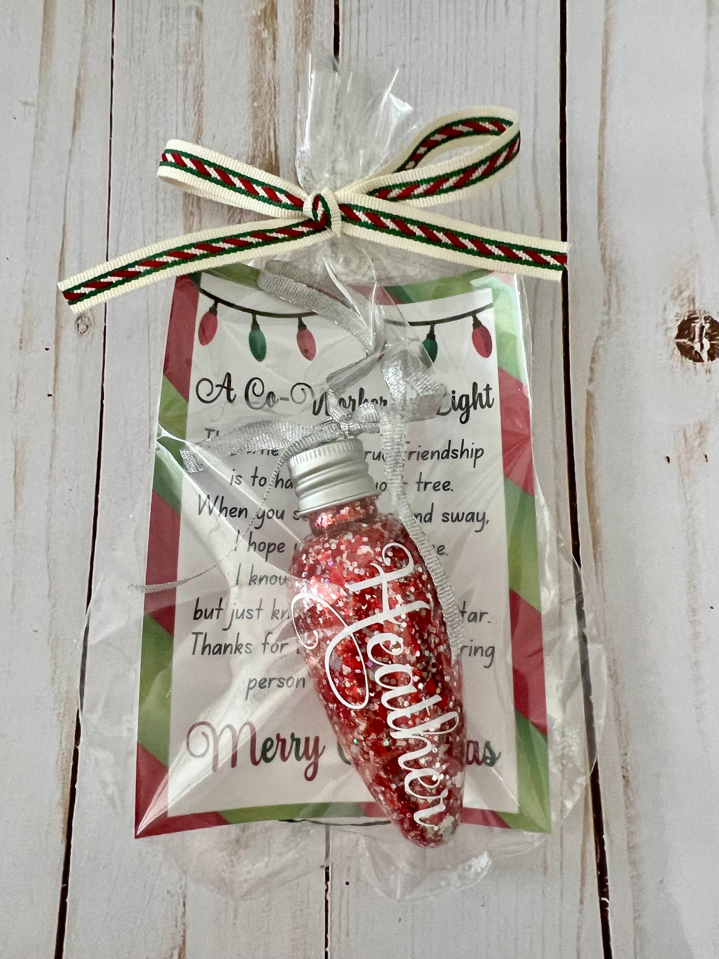 Personalized Christmas Light Ornament