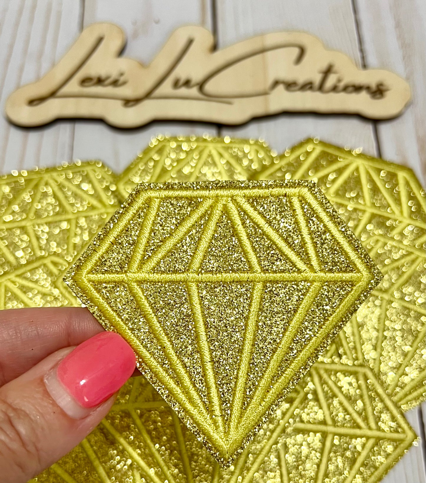 Glitter Diamond Hat Patches