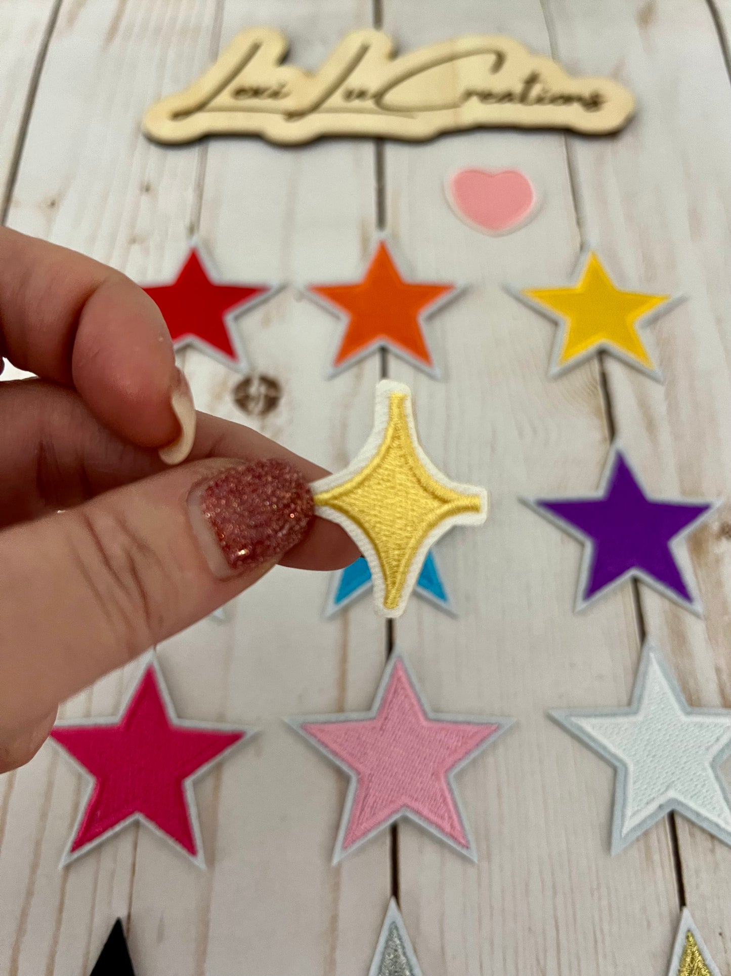 Stars and Hearts Filler Hat Patches