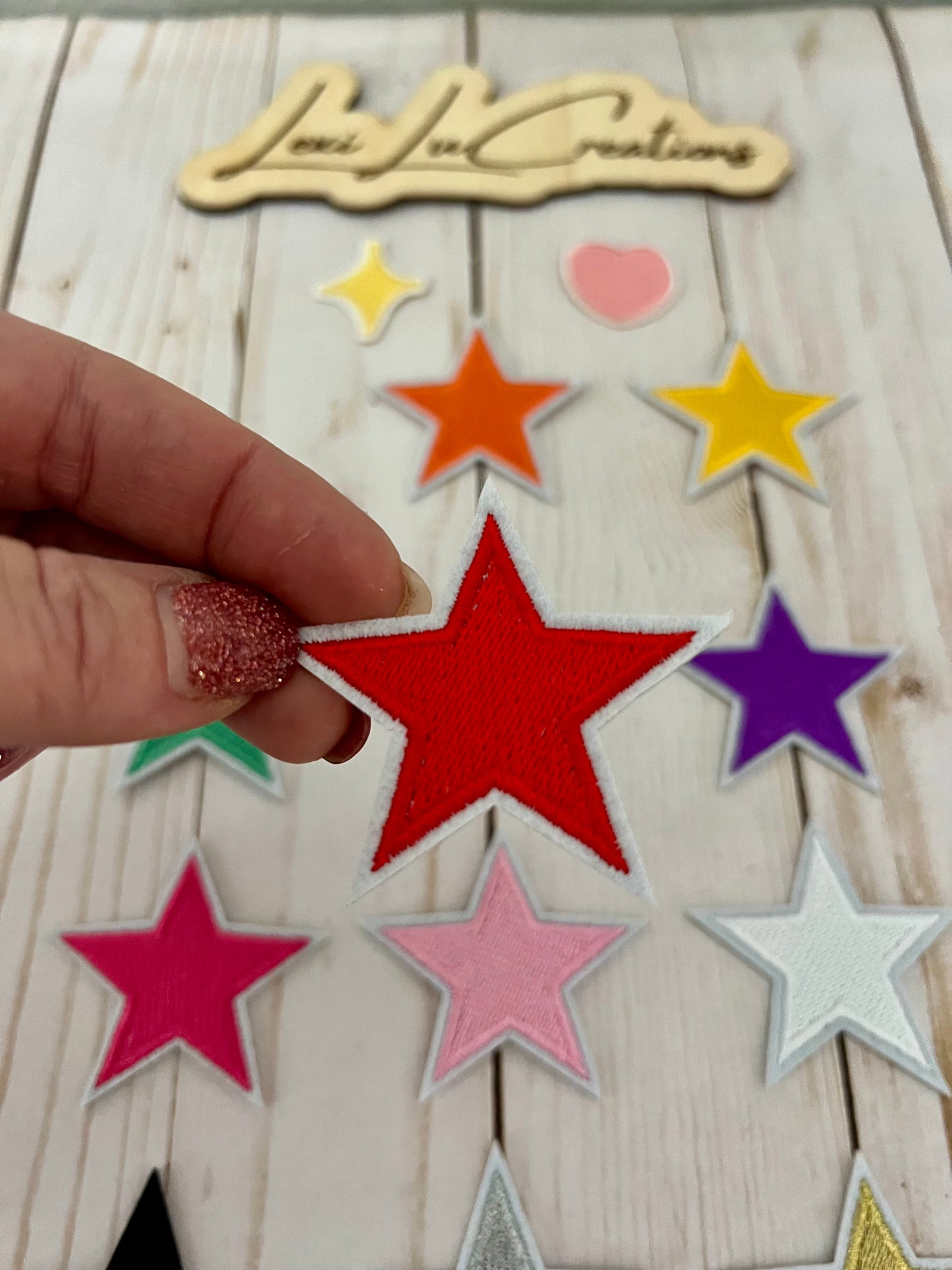 Stars and Hearts Filler Hat Patches