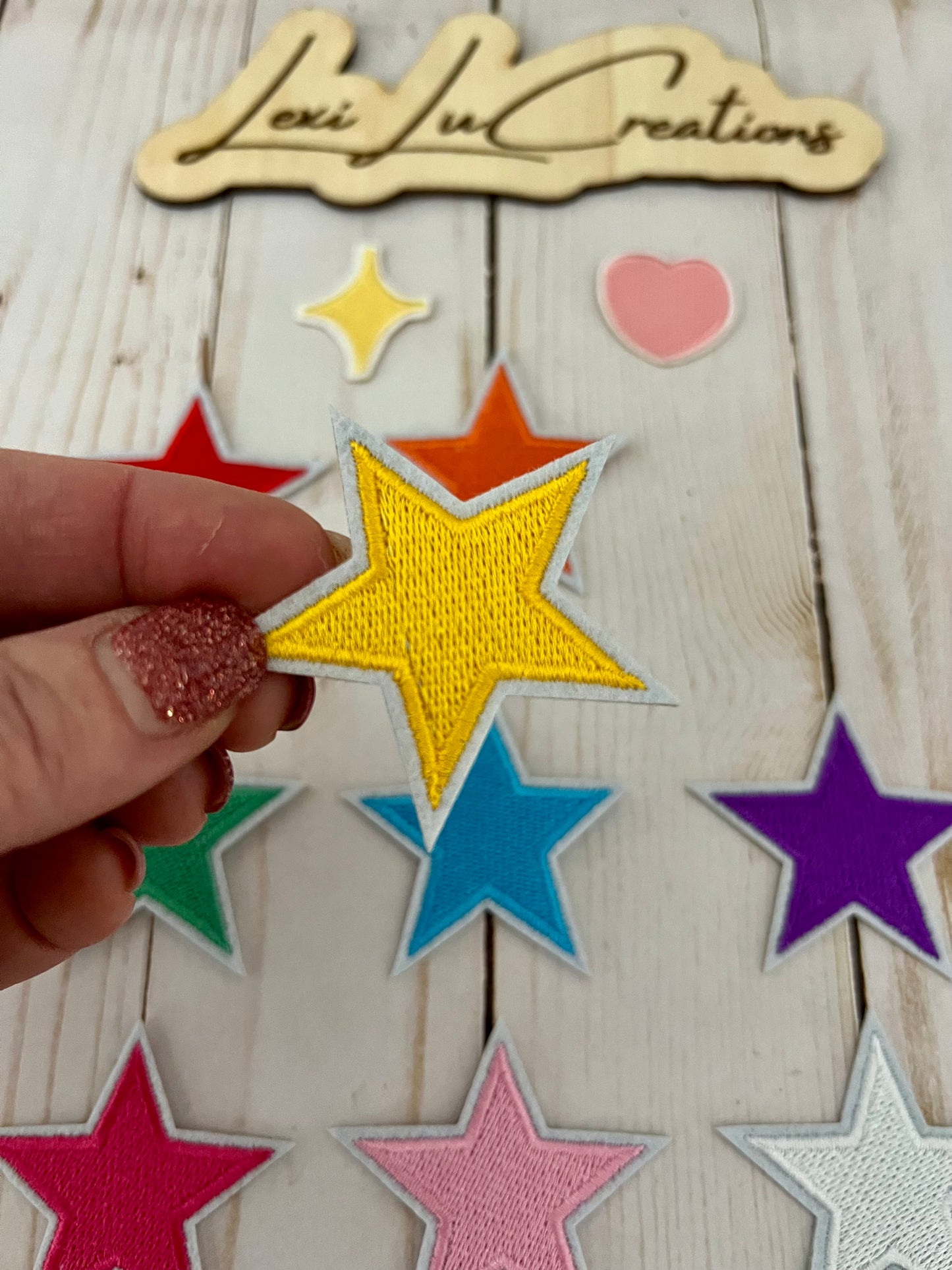 Stars and Hearts Filler Hat Patches