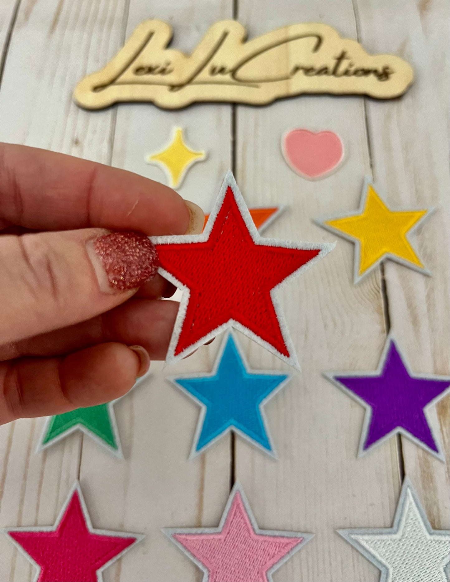 Stars and Hearts Filler Hat Patches