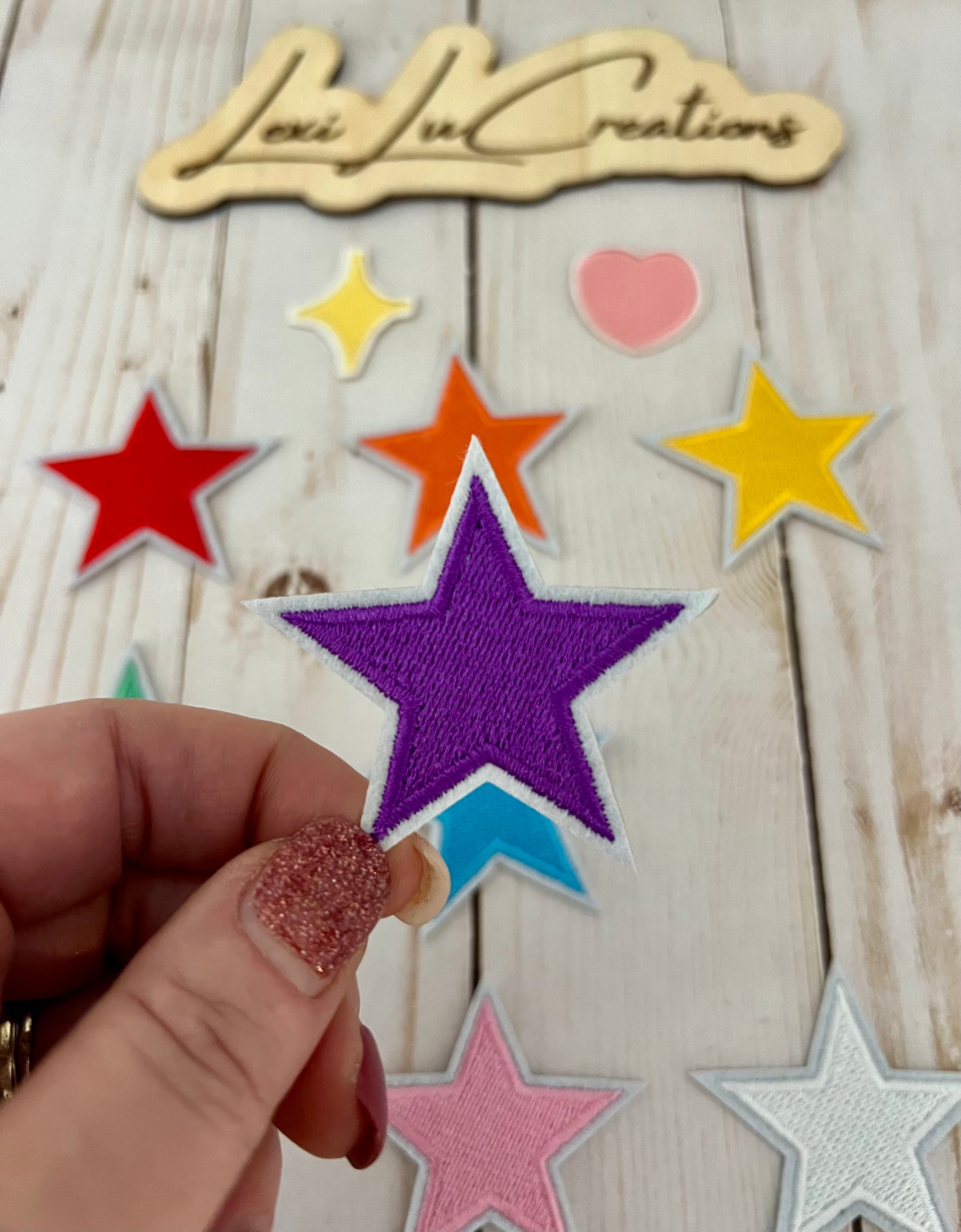 Stars and Hearts Filler Hat Patches