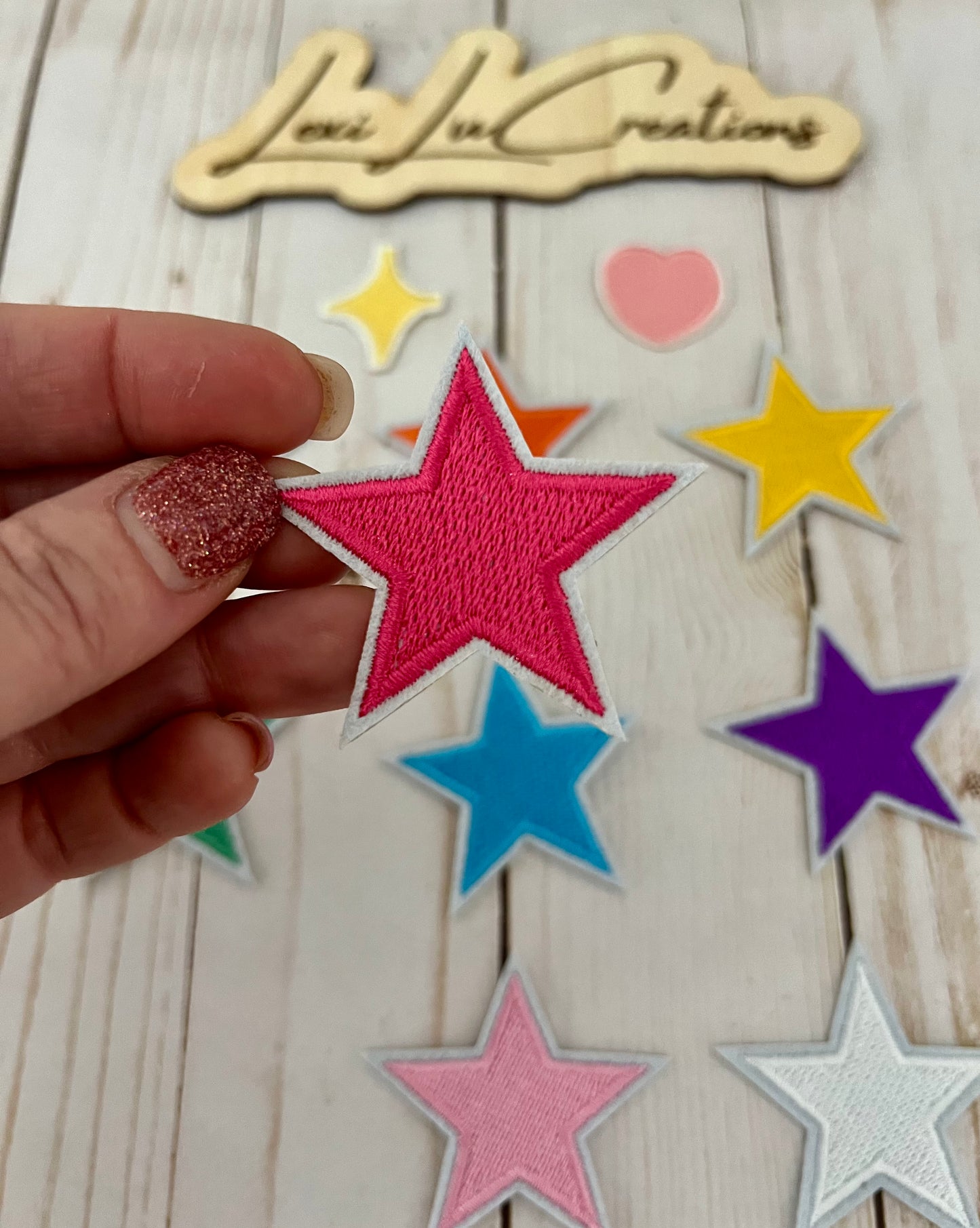 Stars and Hearts Filler Hat Patches