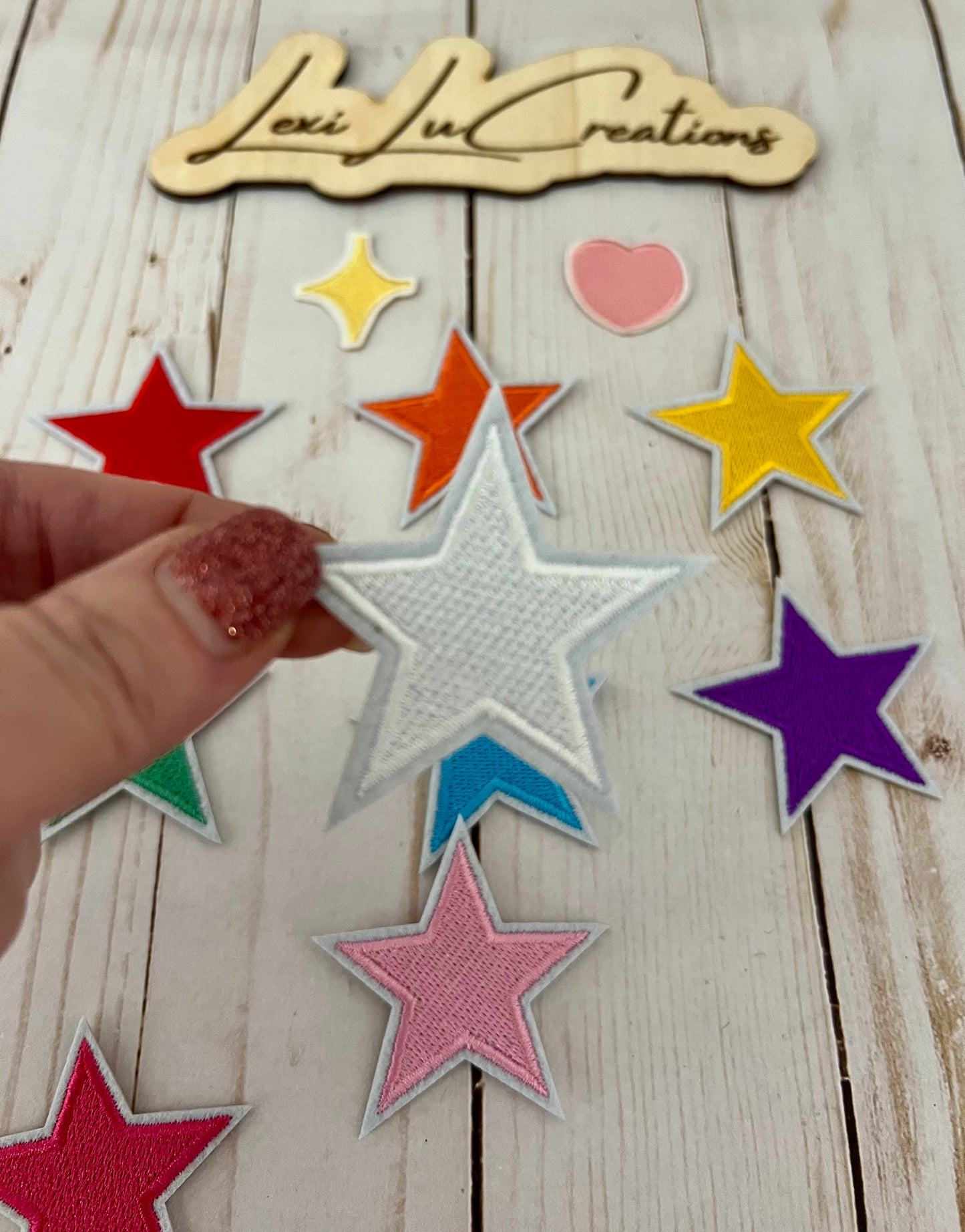 Stars and Hearts Filler Hat Patches