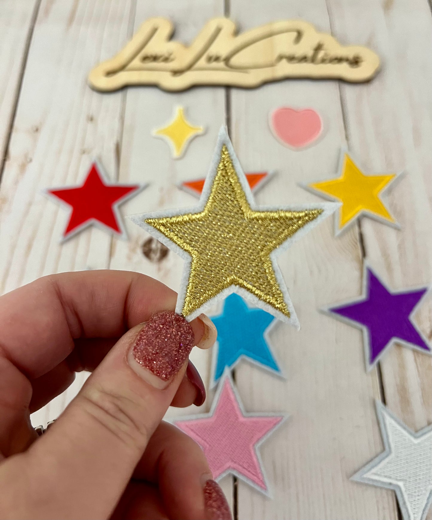 Stars and Hearts Filler Hat Patches