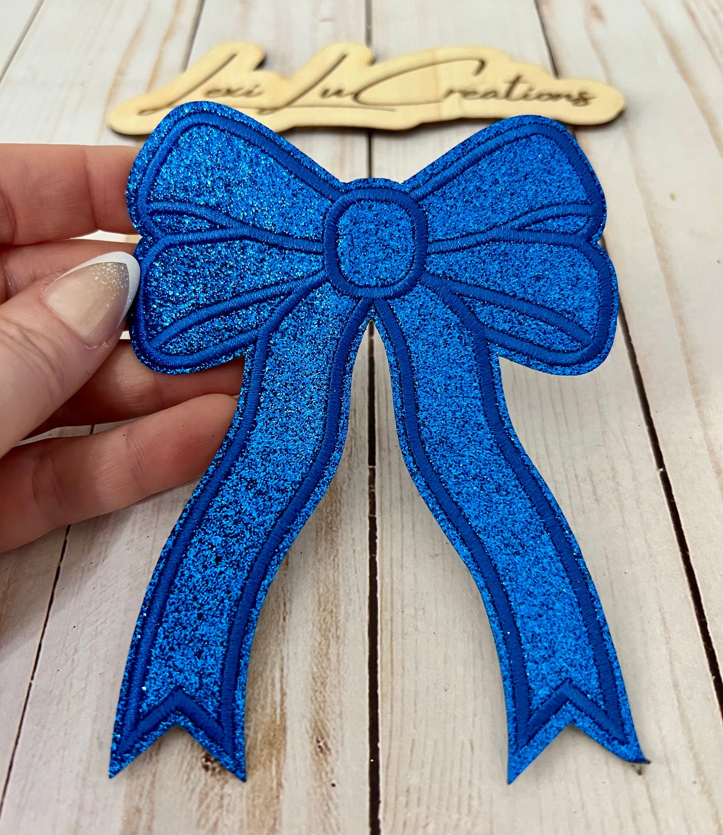 Glitter Bow Side Patches