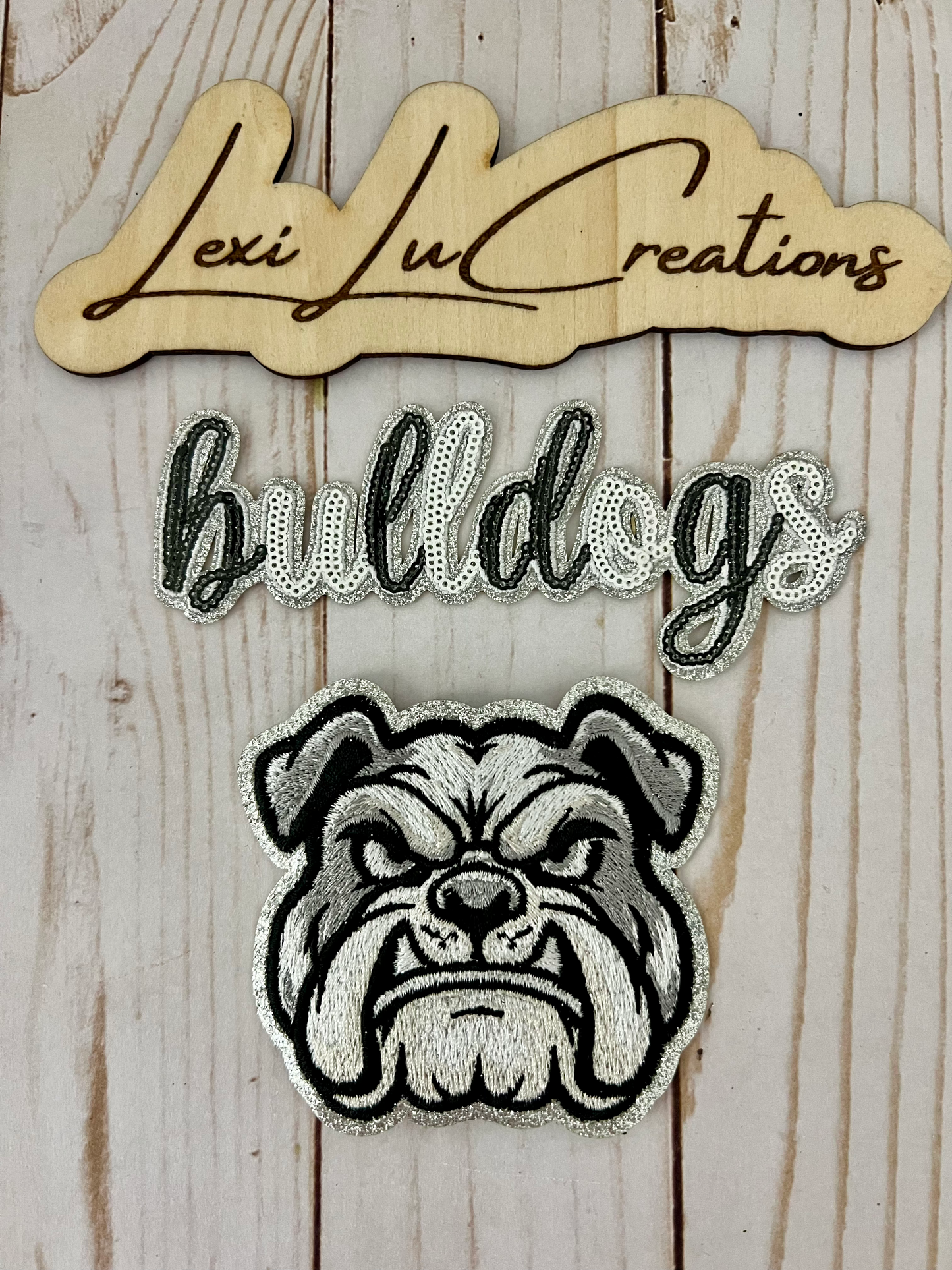 Bulldog Sequin Patch