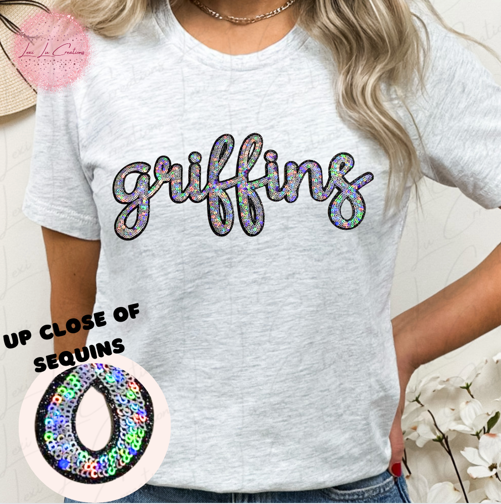 Griffins DTHS STAR Sequin Patch Shirt