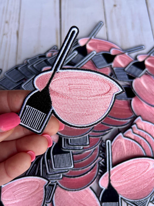 Hair Stylist Scissors Embroidered Iron On Patch| Hairdresser Hat Patches