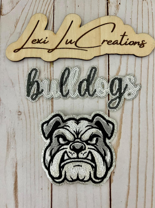 BULLDOG Mascot Iron On Hat Patch | Bulldogs | Georgia