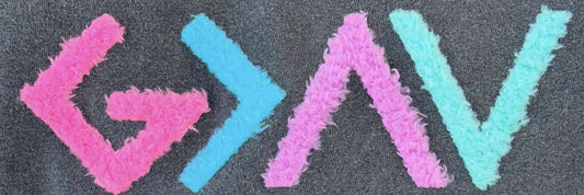 God is Greater than the Highs and the Lows EXCLUSIVE Fluffy Iron On Patch | Shirt Patches
