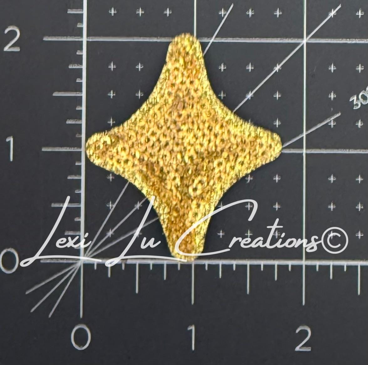 Gold Bling Diamond Sequin Star Hat Patch | Sequin Star Patch | Bling Hat Patch | Trucker Hat Patch
