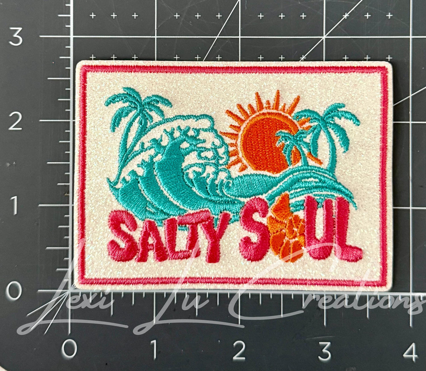 Salty Soul Hat Patch | Beach Hat Patch | Summer Hat Patch | Tropical Hat Patch | Palm Tree Patch | Vacation Patch | Trucker Hat Patch