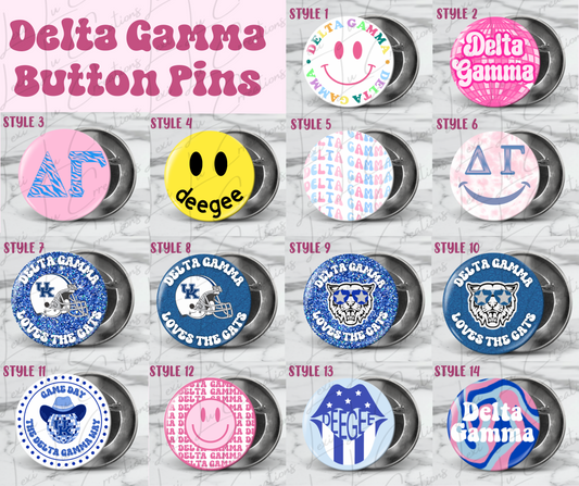 Delta Gamma Button Pins