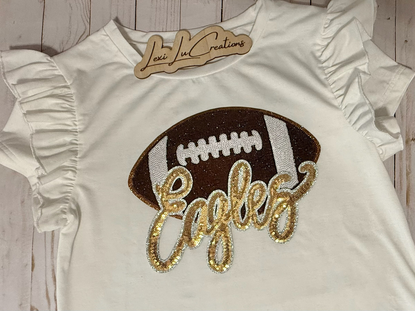 Eagles Football Sequin Patch Shirt