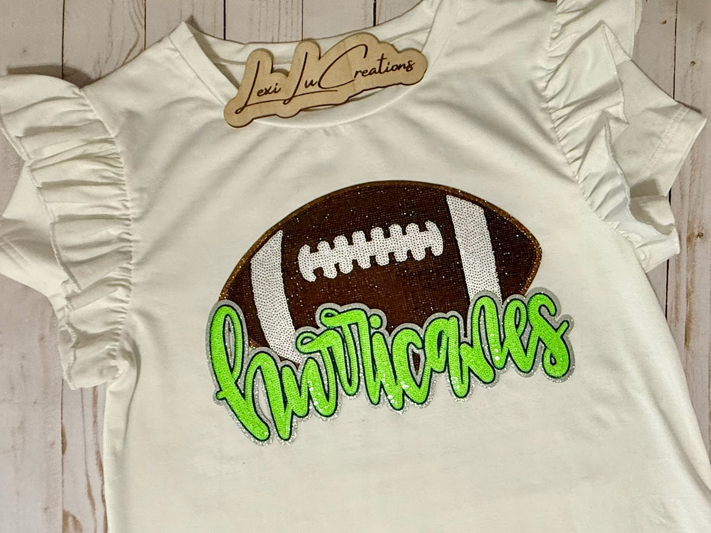 Hurricanes Football Sequin Patch Shirt