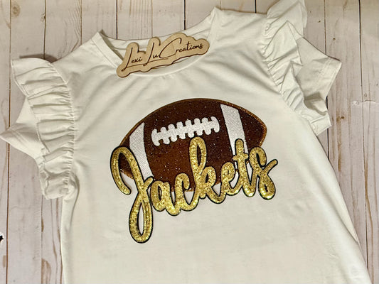 Jackets Football Sequin Patch Shirt
