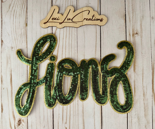 Lions Sequin Shirt Patch Only