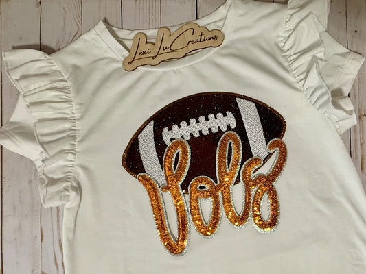 Vols Football Sequin Patch Shirt