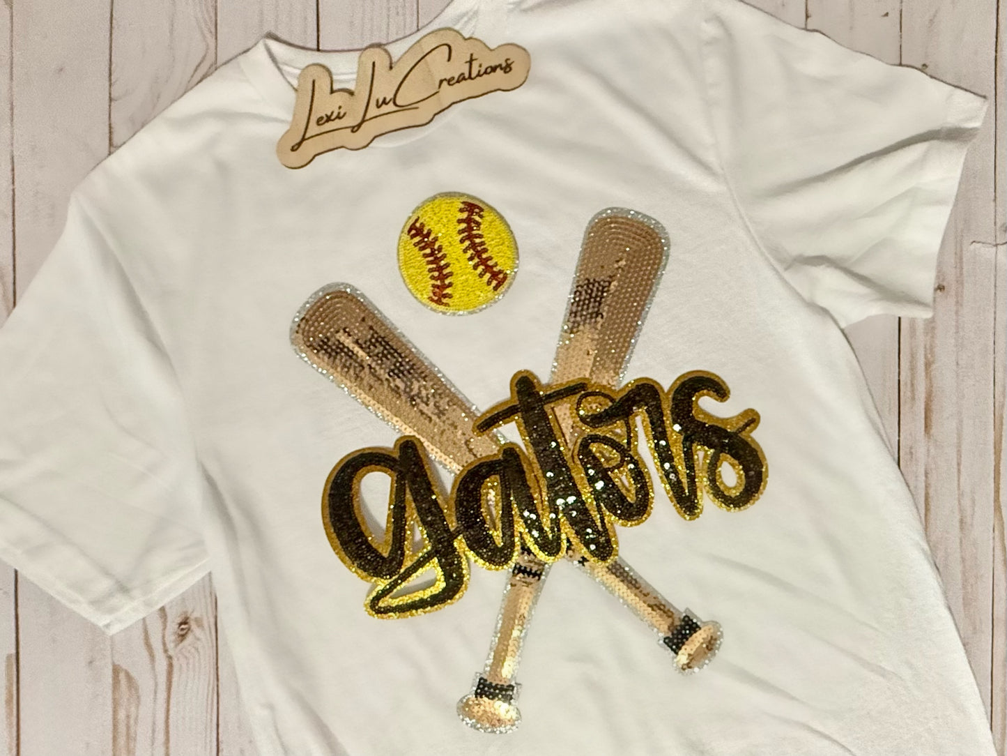 Gators Baseball or Softball Sequin Patch Shirt