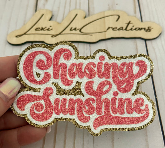 Chasing Sunshine Glitter Hat Patch