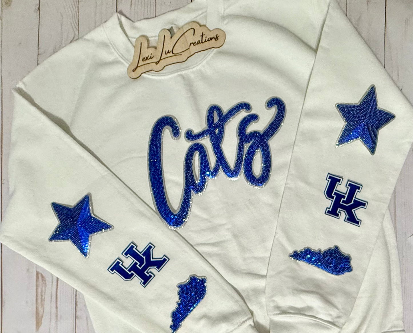 Cats STAR Sleeve Sequin Patch Shirt