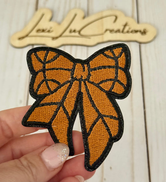 Basketball Bow Hat Patch