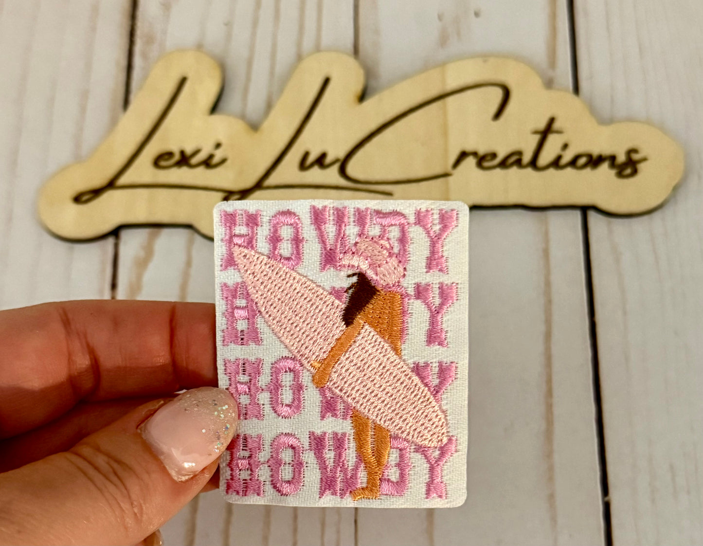 Pink Howdy Surfer Hat Patch