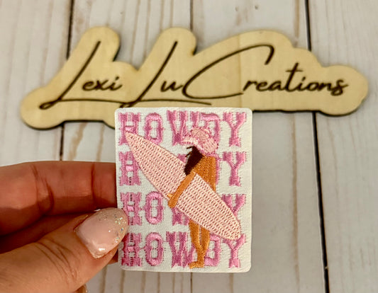 Pink Howdy Surfer Hat Patch