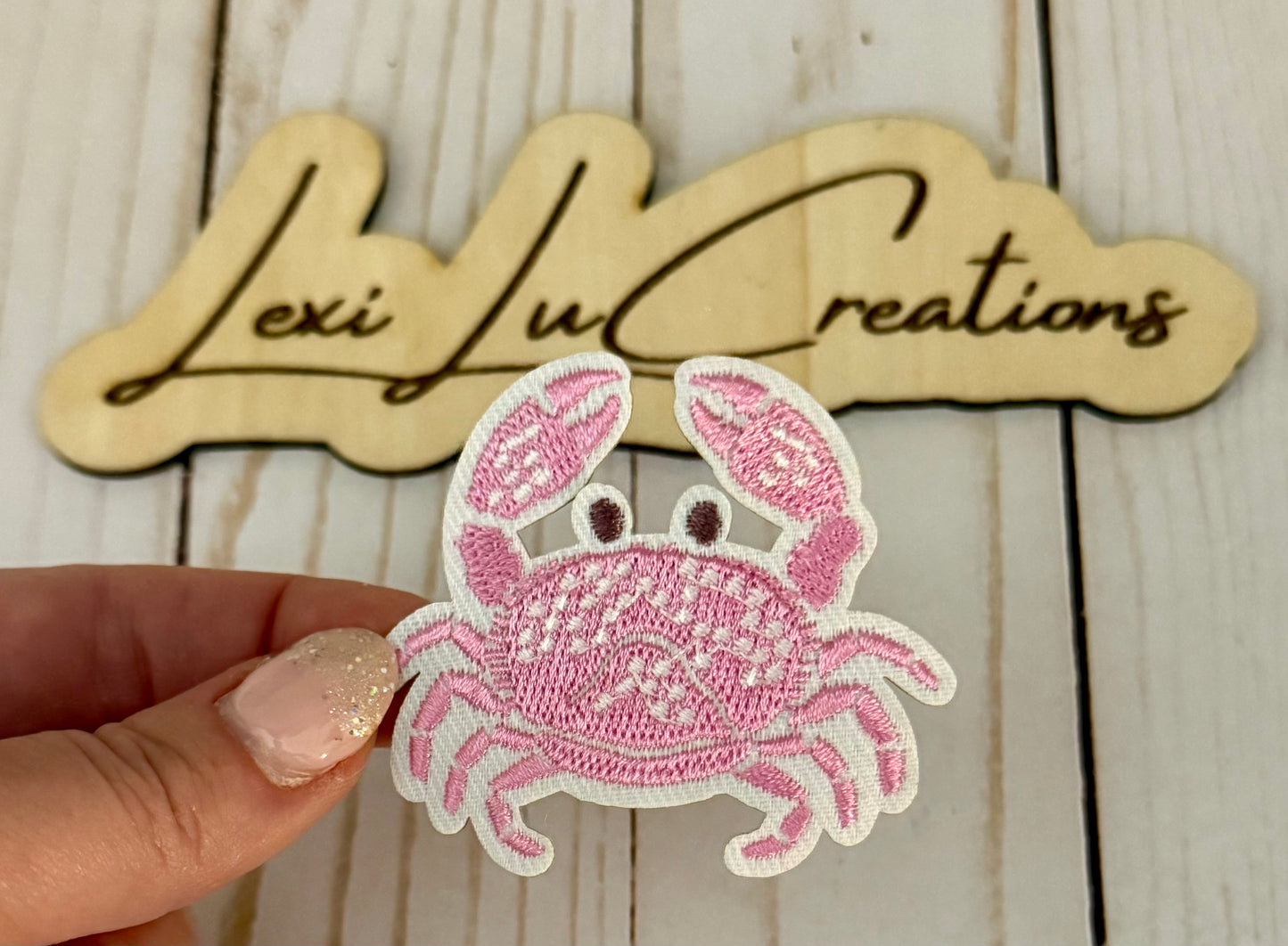 Pink Crab Hat Patch