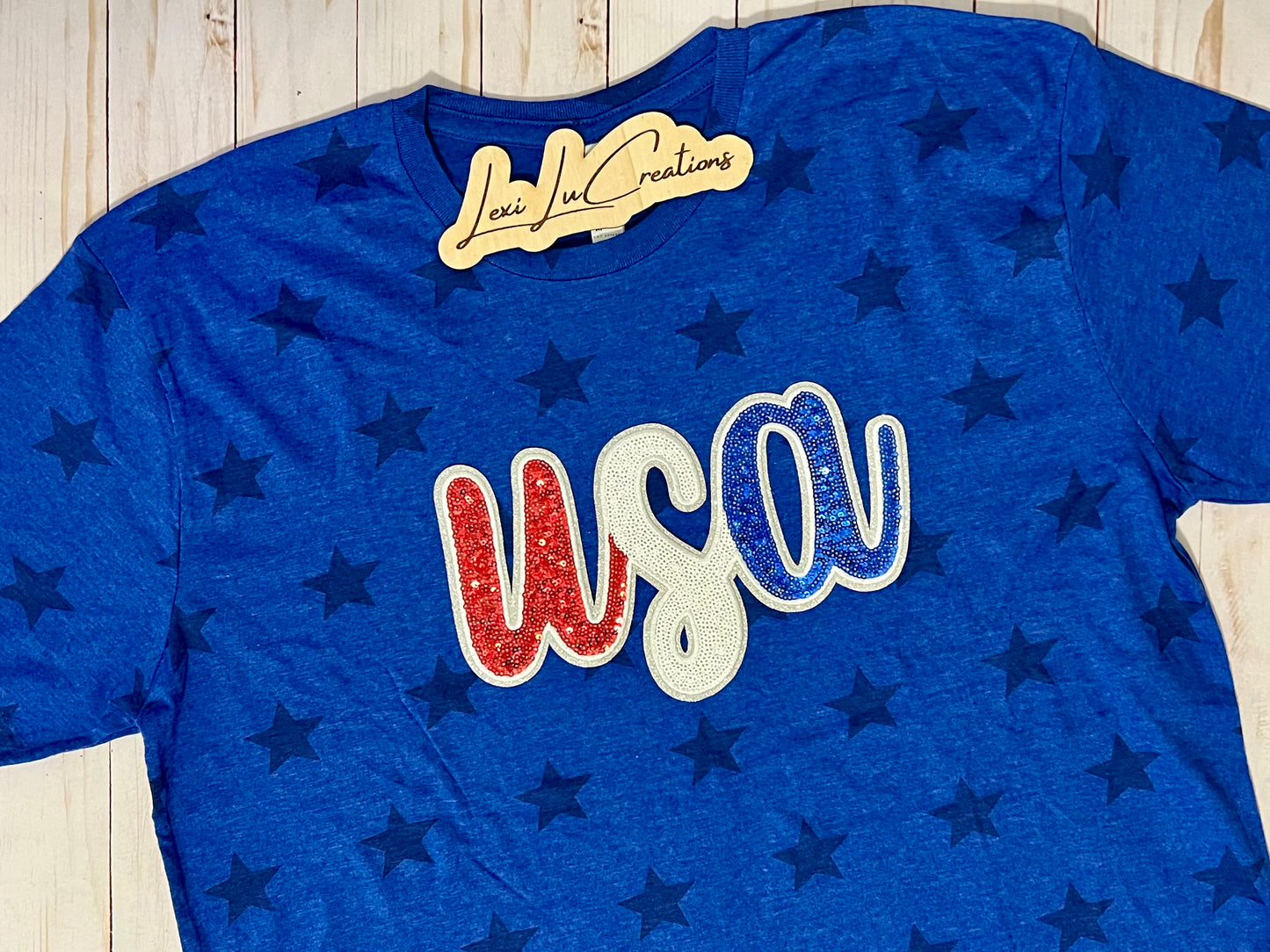 USA Sequin Patch