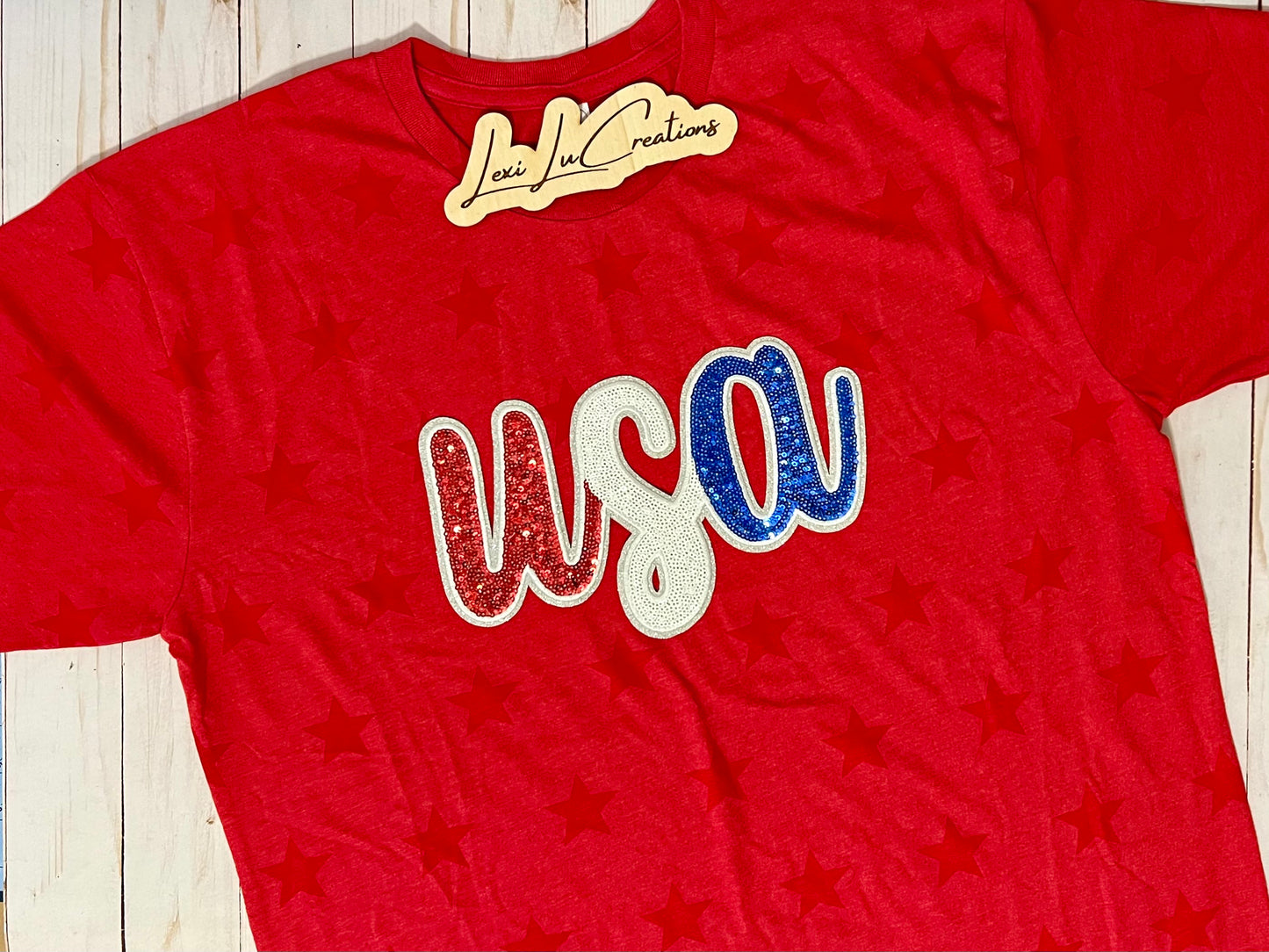 USA Sequin Patch