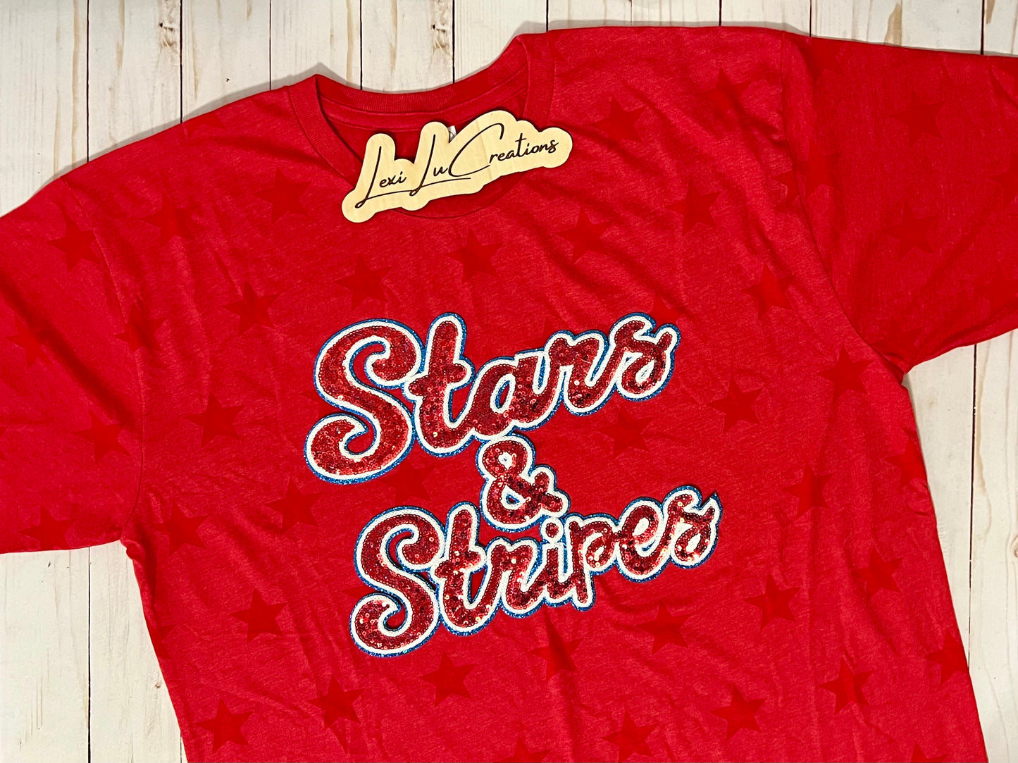 Stars and Stripes Sequin Patch