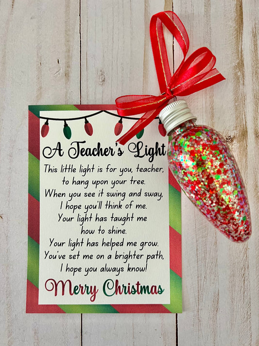 Personalized Christmas Light Ornament
