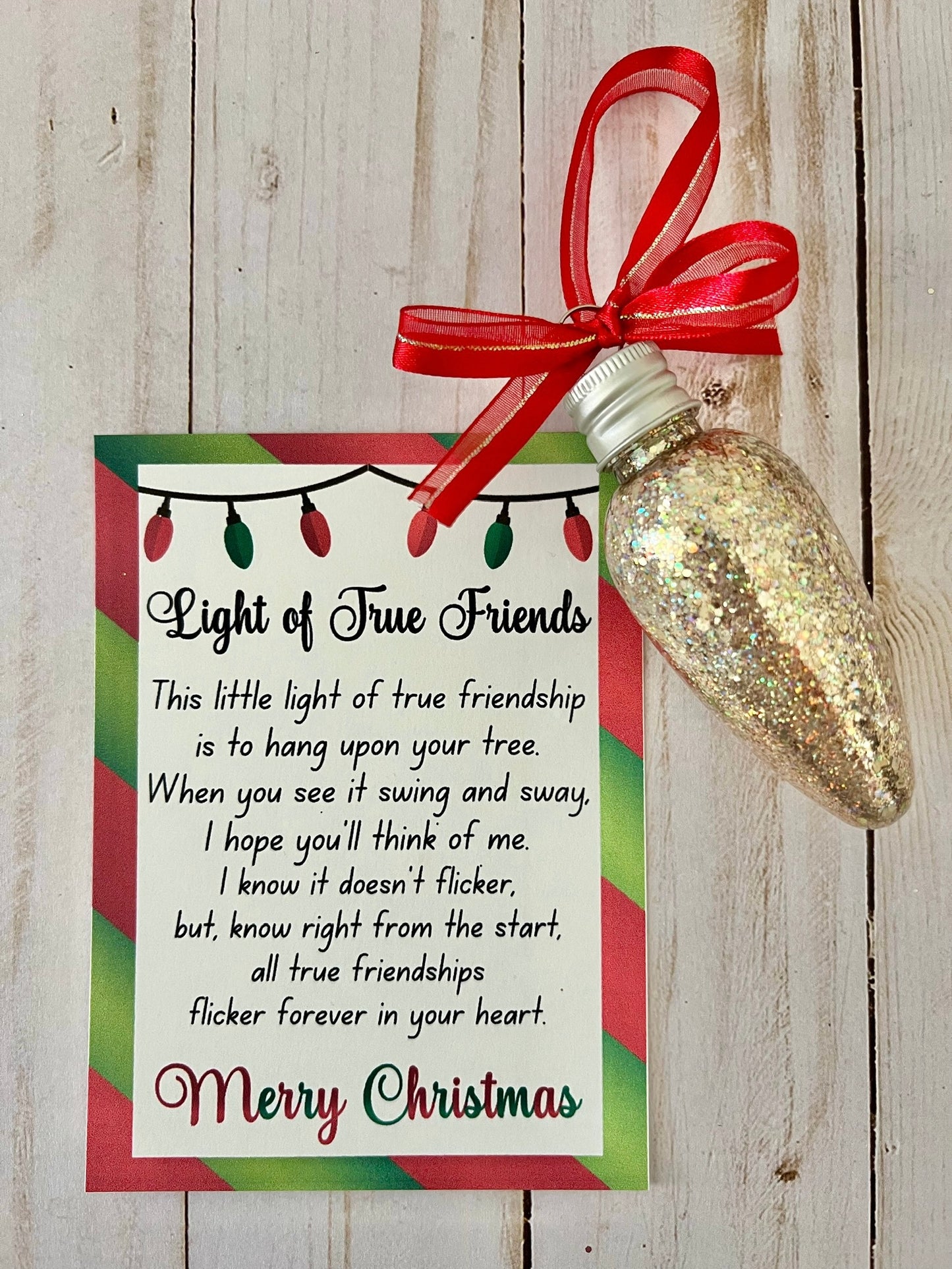 Personalized Christmas Light Ornament
