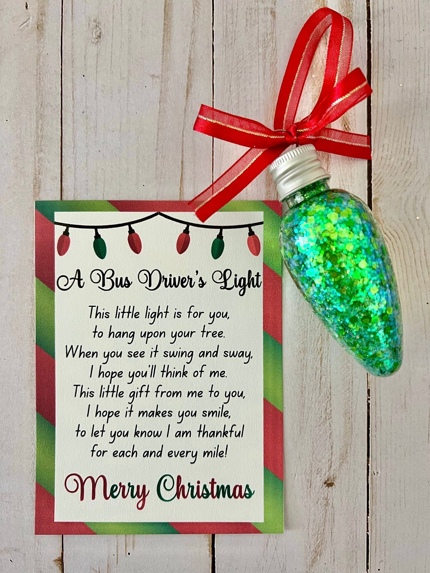 Personalized Christmas Light Ornament