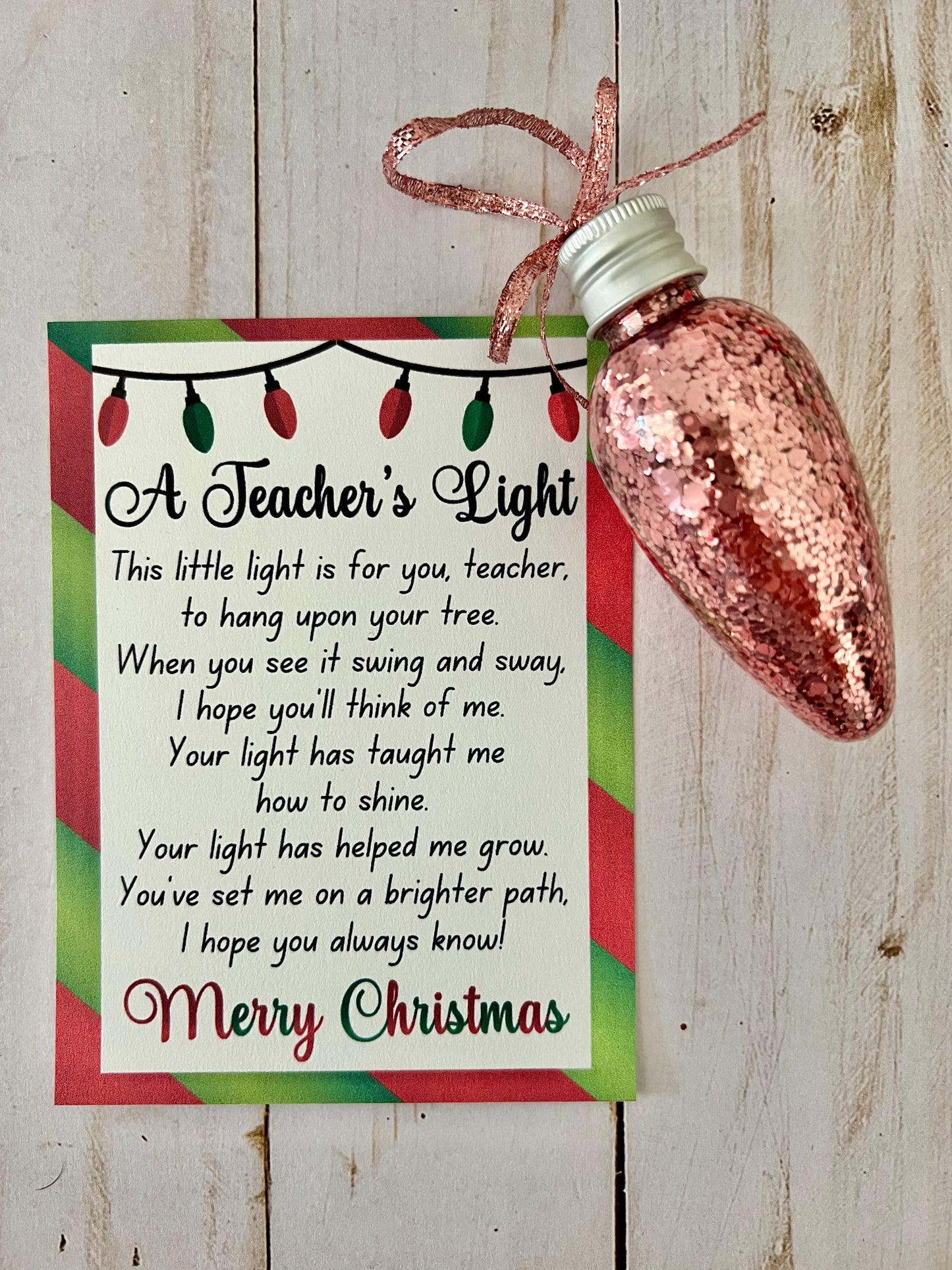 Personalized Christmas Light Ornament