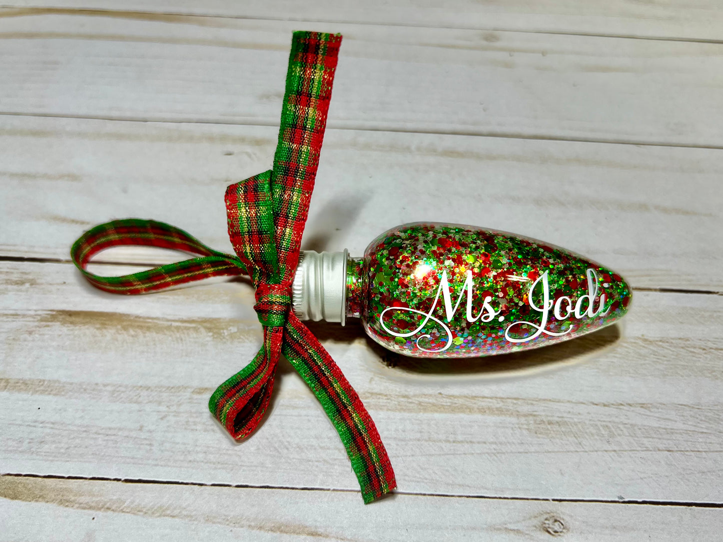 Personalized Christmas Light Ornament