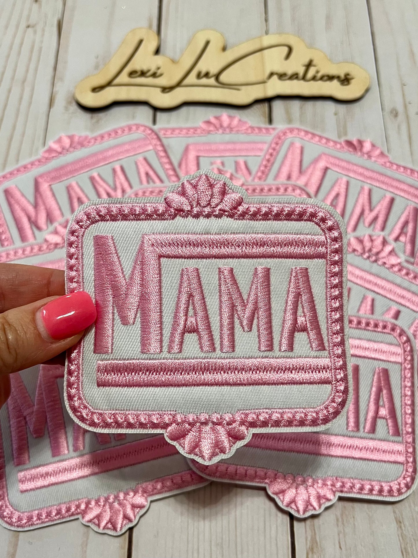 Pink & Mint Hat Patches