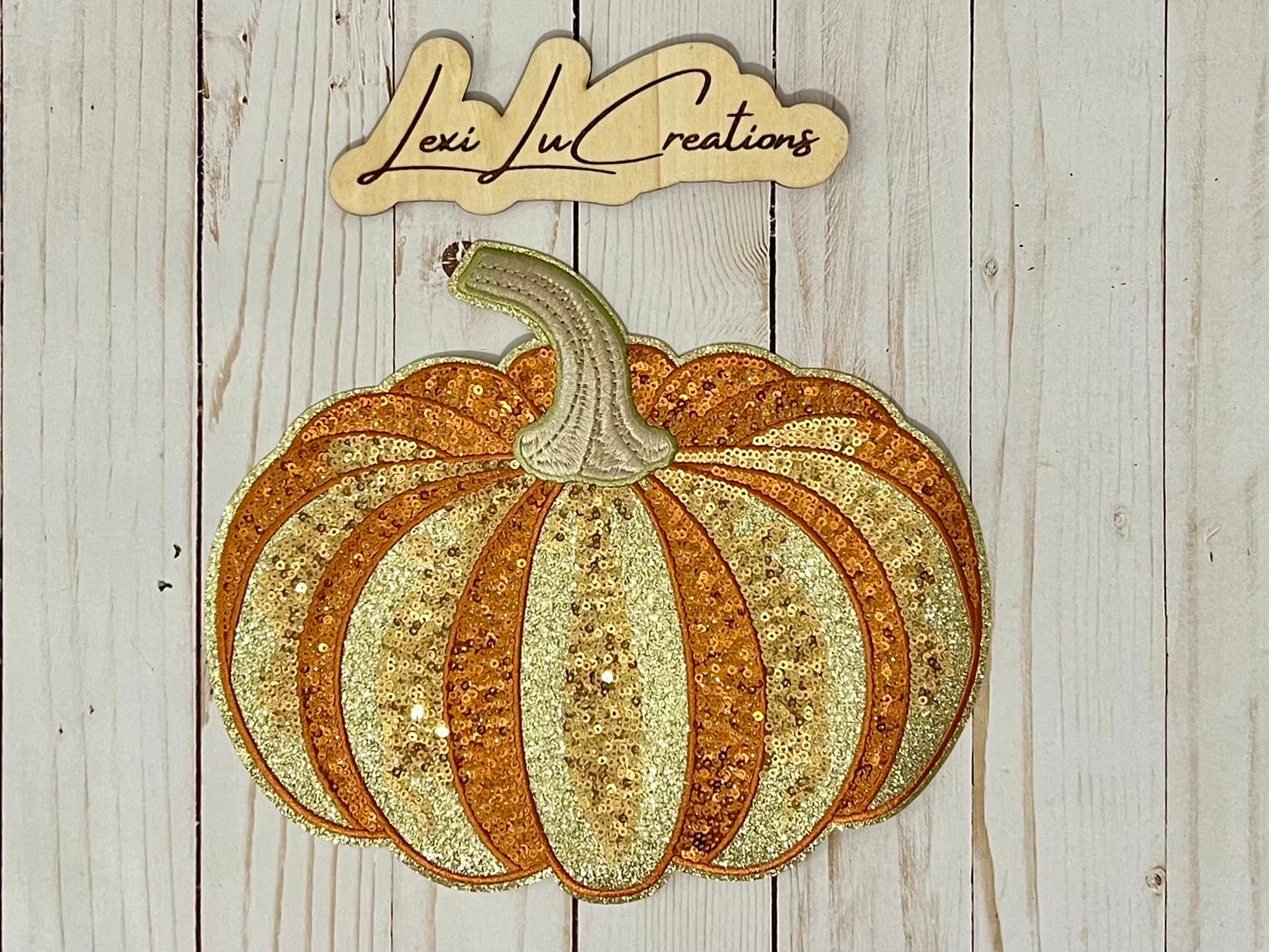 Pumpkin Sequin Patch