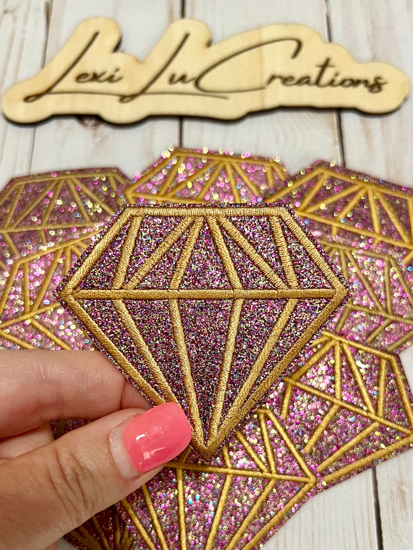 Glitter Diamond Hat Patches