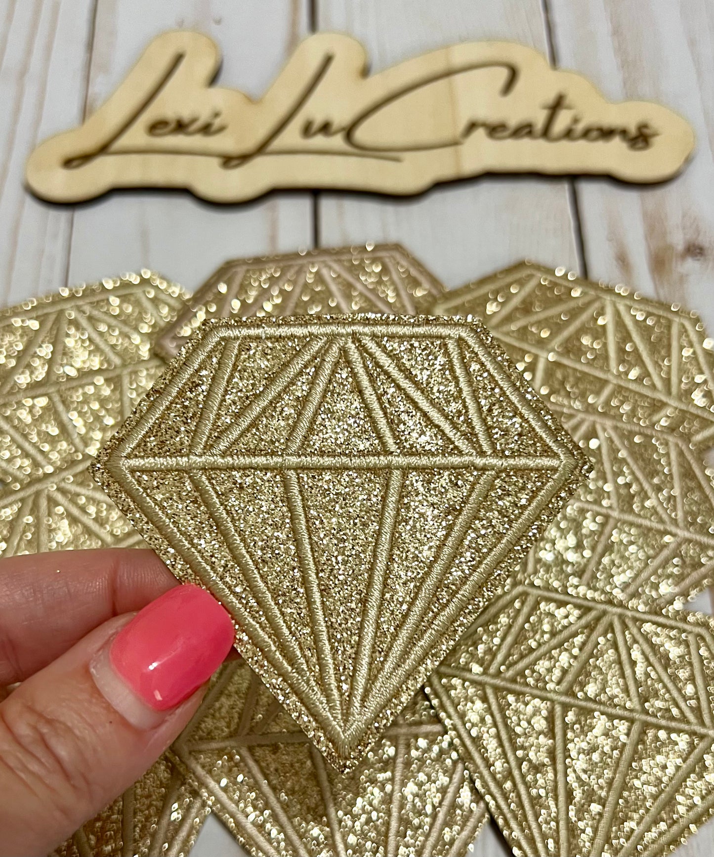 Glitter Diamond Hat Patches