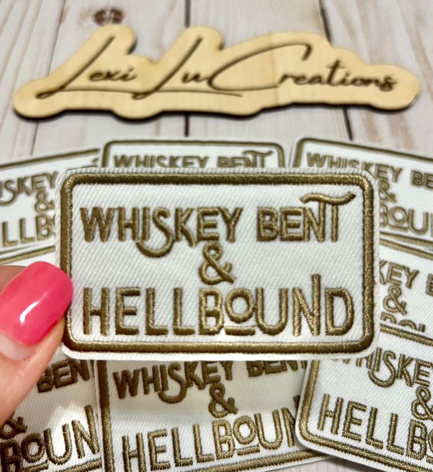 Whiskey Bent and Hellbound Hat Patch