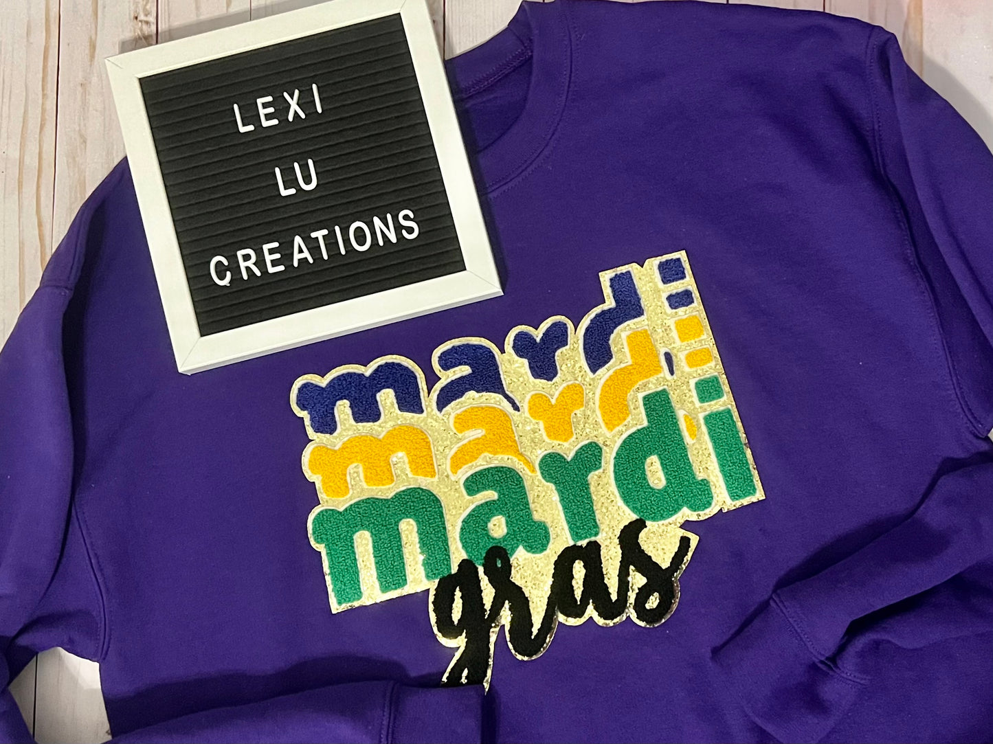 Mardi Gras Chenille Patch